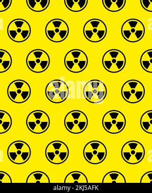 Seamless pattern of an abstract radioactivity warning sign Stock Vector