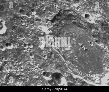 Lunar Orbit, Earth Orbit. 21 November, 2022. Black and white images of the lunar surfaced showing craters captured by Orion optical navigation camera during the nearest approach to the Moon on flight day six of the NASA Artemis I mission, November 21, 2022, in Lunar Orbit.  Credit: NASA/NASA/Alamy Live News Stock Photo