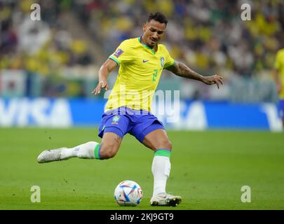 Brazil's Danilo during the FIFA World Cup Group G match at the Lusail Stadium in Lusail, Qatar. Picture date: Thursday November 24, 2022. Stock Photo