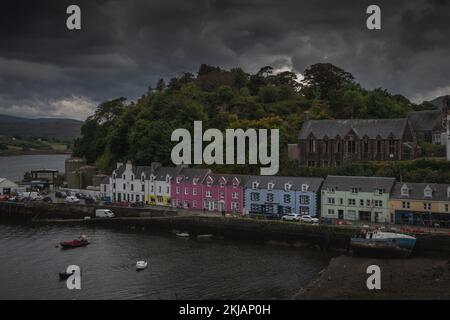 Portree harbor, Isle of Skye, Scotland Stock Photo