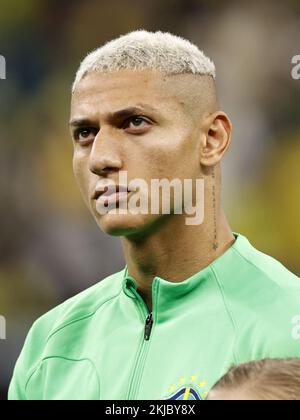 LUSAIL CITY - Richarlison of Brazil during the FIFA World Cup Qatar 2022 group G match between Brazil and Serbia at Lusail Stadium on November 24, 2022 in Lusail City, Qatar. AP | Dutch Height | MAURICE OF STONE Credit: ANP/Alamy Live News Stock Photo