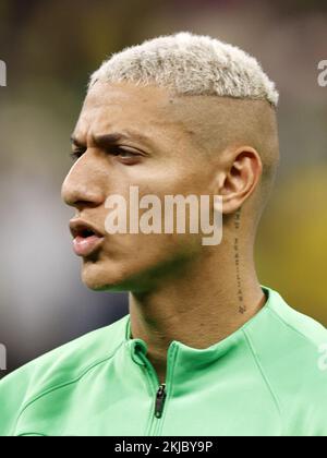 LUSAIL CITY - Richarlison of Brazil during the FIFA World Cup Qatar 2022 group G match between Brazil and Serbia at Lusail Stadium on November 24, 2022 in Lusail City, Qatar. AP | Dutch Height | MAURICE OF STONE Credit: ANP/Alamy Live News Stock Photo