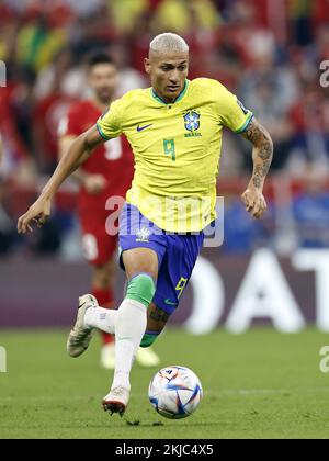 LUSAIL CITY - Richarlison of Brazil during the FIFA World Cup Qatar 2022 group G match between Brazil and Serbia at Lusail Stadium on November 24, 2022 in Lusail City, Qatar. AP | Dutch Height | MAURICE OF STONE Credit: ANP/Alamy Live News Stock Photo