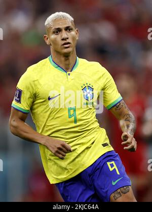 LUSAIL CITY - Richarlison of Brazil during the FIFA World Cup Qatar 2022 group G match between Brazil and Serbia at Lusail Stadium on November 24, 2022 in Lusail City, Qatar. AP | Dutch Height | MAURICE OF STONE Credit: ANP/Alamy Live News Stock Photo