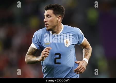 DOHA - Jose Maria Gimenez of Uruguay during the FIFA World Cup Qatar 2022 group H match between Uruguay and South Korea at Education City Stadium on November 24, 2022 in Doha, Qatar. AP | Dutch Height | MAURICE OF STONE Credit: ANP/Alamy Live News Stock Photo