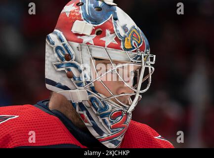 WASHINGTON, DC - NOVEMBER 23:  during a NHL game between the Washington Capitals and the Philadelphia Flyers on November 23, 2022 at Capital One Arena Stock Photo