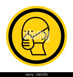 Protective mask icon on white background Stock Vector
