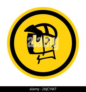 Face Shield, Occupational Safety And Health Stock Vector