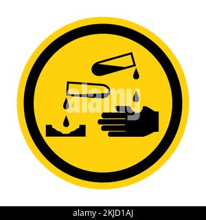 Hazardous substances signs icon flammable skull radioactive hazard corrosive Stock Vector