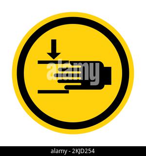 Crush hazard Mind your hands Sign Stock Vector