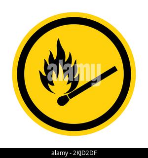No Fire, No Matches or Open Flame Sign Stock Vector