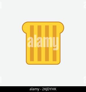 Toast Icon. Fast Food Concept, Cartoon of Sickle Vector Icon for Web Design Isolated on White Background - Vector. Vector illustration Stock Vector