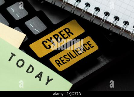 Conceptual display Cyber Resilience. Word Written on measure of how well an enterprise can manage a cyberattack Stock Photo