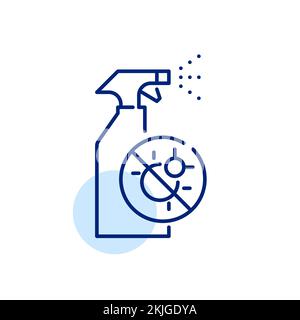 Bug repellent spray icon. Pixel perfect, editable stroke Stock Vector