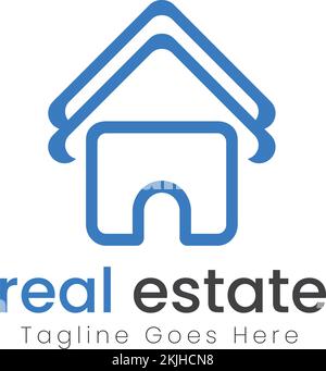real estate template house logo Stock Vector
