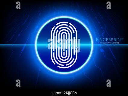 graphics design fingerprint concept security access control vector illustration Stock Vector