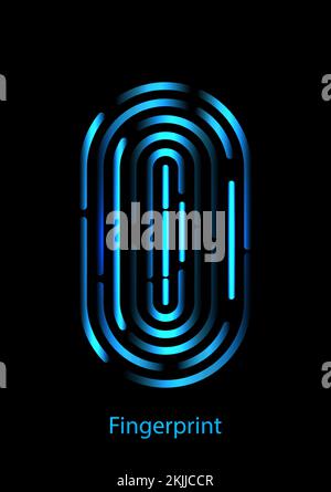 graphics design fingerprint concept security access control vector illustration Stock Vector