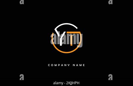 YT, TY Abstract Letters Logo Monogram Stock Vector