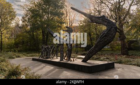 National slavery monument in Amsterdam Stock Photo