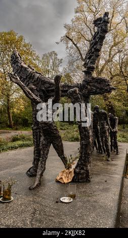 National slavery monument in Amsterdam Stock Photo