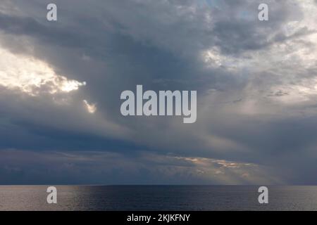 Thunderclouds over the Mediterranean, Cyprus, Europe Stock Photo