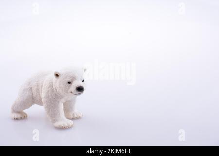 Polar bear model on a white background Stock Photo