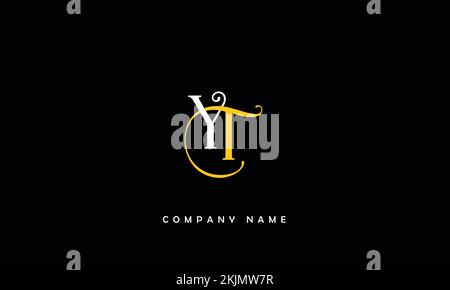 YT, TY Abstract Letters Logo Monogram Stock Vector