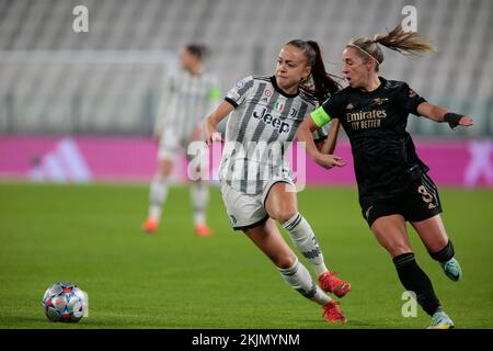 Julia Grosso of Juventus Womenband Jordan Nobbs of Arsenal Women during the Uefa Women s Champions League Group C football match between Juventus Wo Stock Photo Alamy