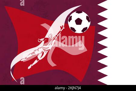 Football Player shooting a ball silhouette vector illustration Stock Vector