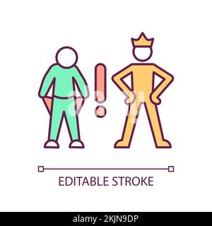 Social division RGB color icon Stock Vector