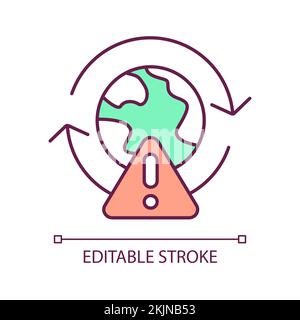 Globalization issues RGB color icon Stock Vector