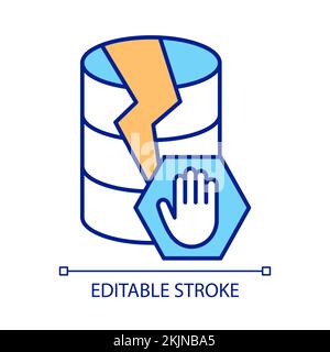 Container damage RGB color icon Stock Vector