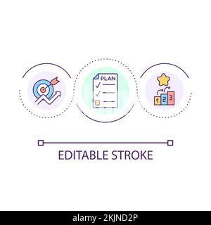 Target goals loop concept icon Stock Vector
