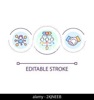 Partnership loop concept icon Stock Vector