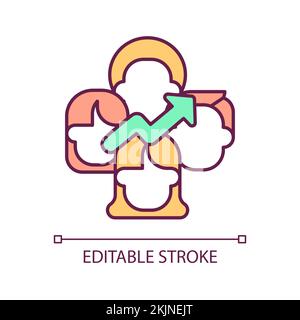 Social improvement RGB color icon Stock Vector