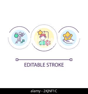 Training loop concept icon Stock Vector