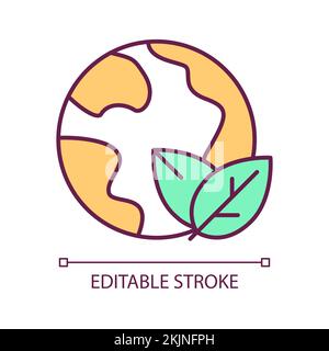 Environmental friendly RGB color icon Stock Vector