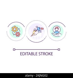 Teamwork loop concept icon Stock Vector