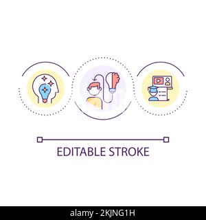 Generate ideas loop concept icon Stock Vector