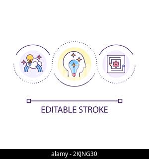 Generate ideas loop concept icon Stock Vector