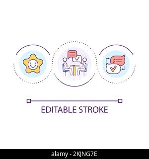Consulting service loop concept icon Stock Vector