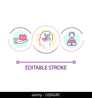 Self care loop concept icon Stock Vector
