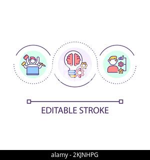 High performance loop concept icon Stock Vector