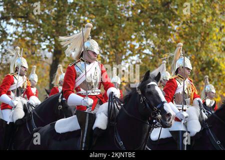 Horseguards on horses for the State Visit of the Emperor of Japan ...