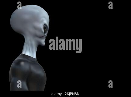 Gray Alien ET extraterrestrial. Extremely detailed and realistic high ...