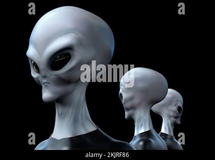 Gray Alien ET extraterrestrial. Extremely detailed and realistic high ...