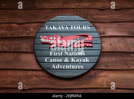 Canoe rental sign Stock Photo - Alamy