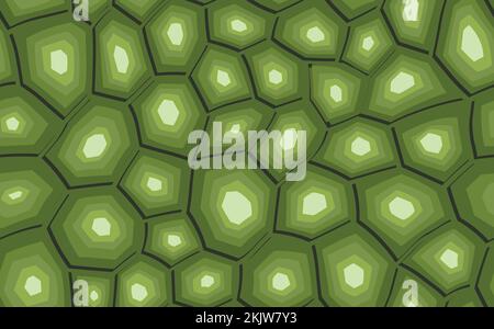 Abstract modern turtle shell seamless pattern. Animals trendy background. Green decorative vector illustration for print, fabric, textile. Modern Stock Vector