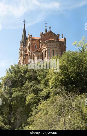 Basilica de Santa Maria la Real de Covadonga,  Asturias, Spain Stock Photo