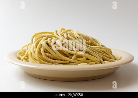 Chinese noodles on a white background Stock Photo